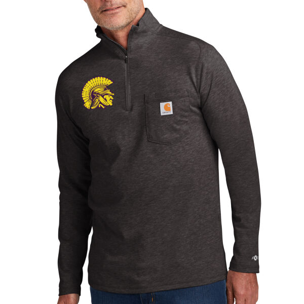 Trojans - Force ® 1/4 Zip Long Sleeve T Shirt Thumbnail