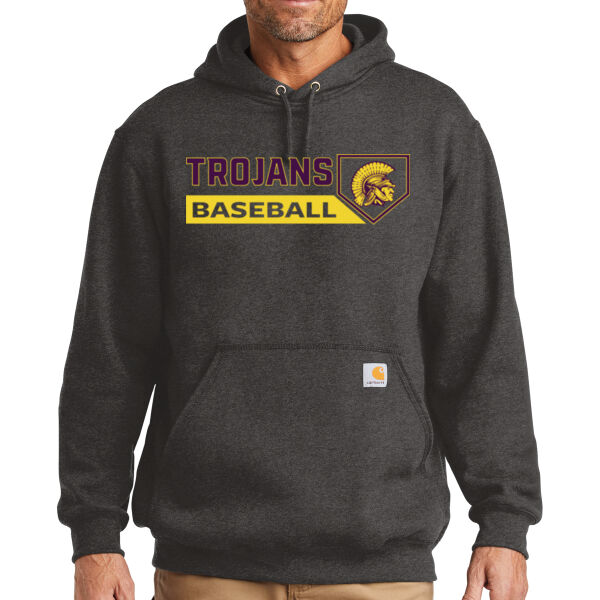 Trojans Baseball W/ Plate - Midweight Hooded Sweatshirt Thumbnail