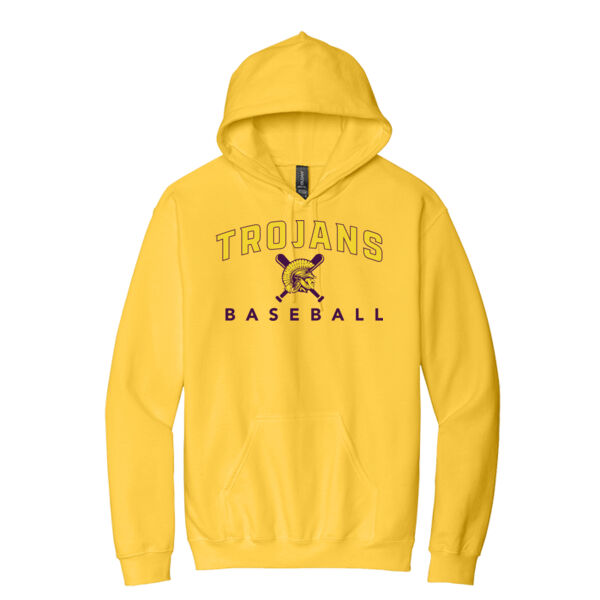 Trojans Baseball W / Bats - Softstyle ® Midweight Pullover Hooded Sweatshirt Thumbnail