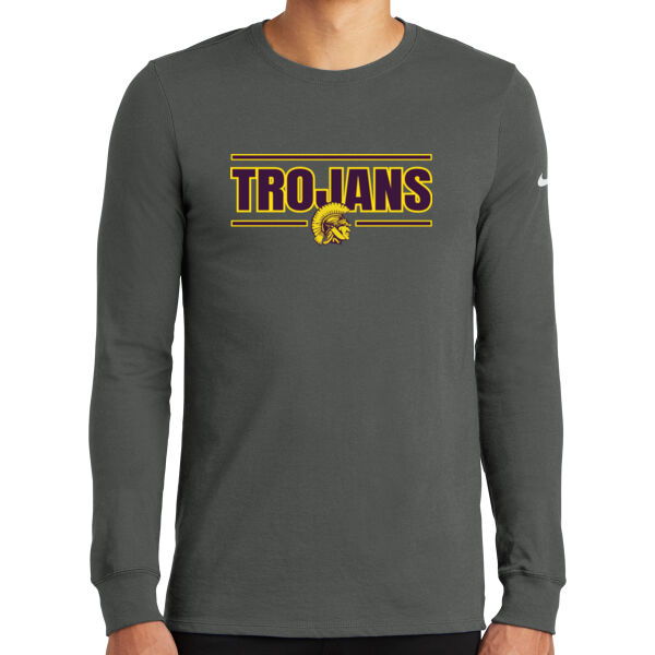 Trojans - Dri FIT Cotton/Poly Long Sleeve Tee Thumbnail
