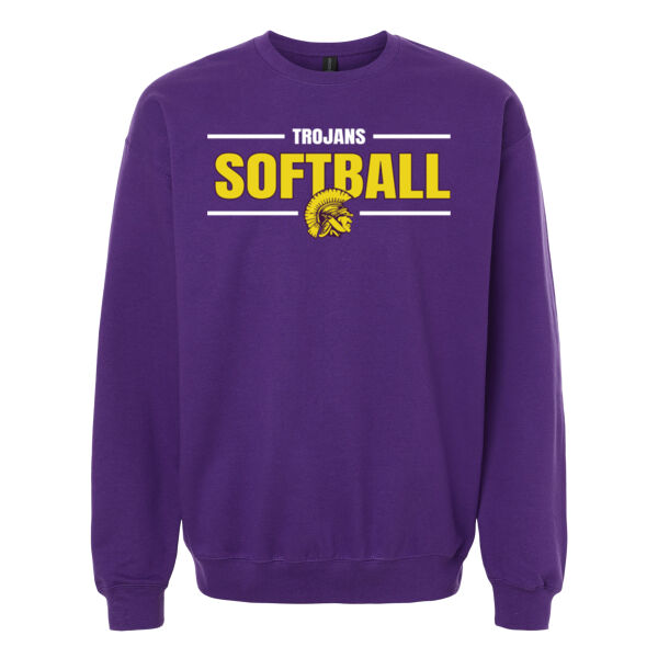 Trojans Softball - Unisex Softstyle® Midweight Crewneck Sweatshirt Thumbnail