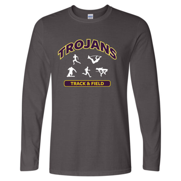 Trojans Track & Field W/ Events - Unisex Softstyle® Long Sleeve T-Shirt Thumbnail