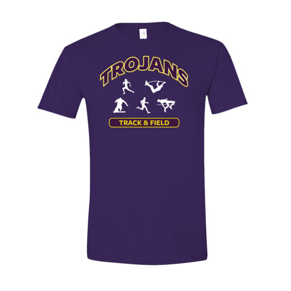 Trojans Track & Field W/ Events - Unisex Softstyle® T-Shirt - Unisex Softstyle® T-Shirt Thumbnail