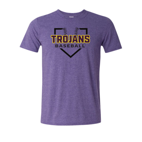 Trojans Baseball Plate - Unisex Softstyle® T-Shirt Thumbnail